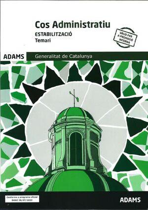 Temari Cos Administratiu de la Generalitat de Catalunya (estabilització) | 9788411163088 | Varios autores