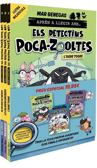 Pack Aprèn a llegir amb... Els detectius Poca-zooltes!  7,8 i 9: En lletra MAJÚS | 9791387782955 | Benegas, Mar
