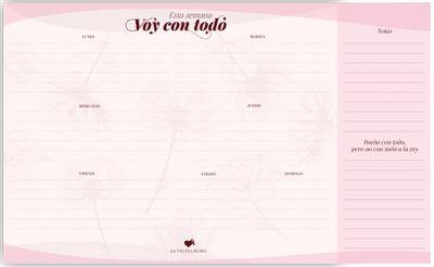 Planificador semanal de mesa La Vecina Rubia | 8432715192428