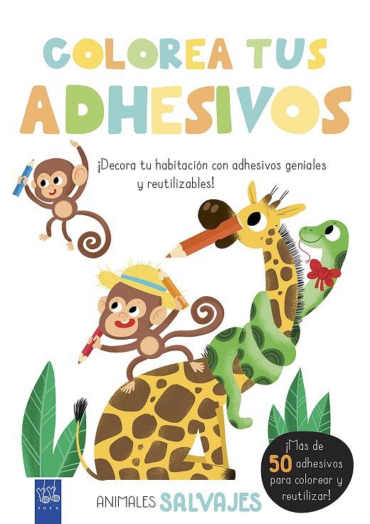 Colorea tus adhesivos. Animales salvajes | 9788408200482 | YOYO