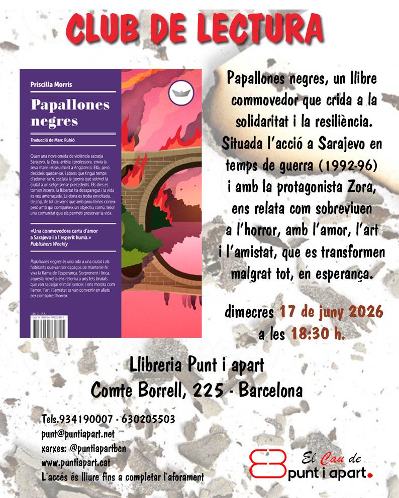Club de lectura: Papallones negres - 