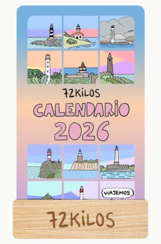 Calendario mesa de tarjetas 2026 72 Kilos | 8432715182283 | 72 Kilos
