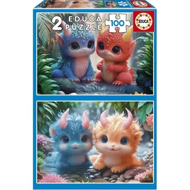 Puzle 100p x2 Monstruos adorables | 8412668202245