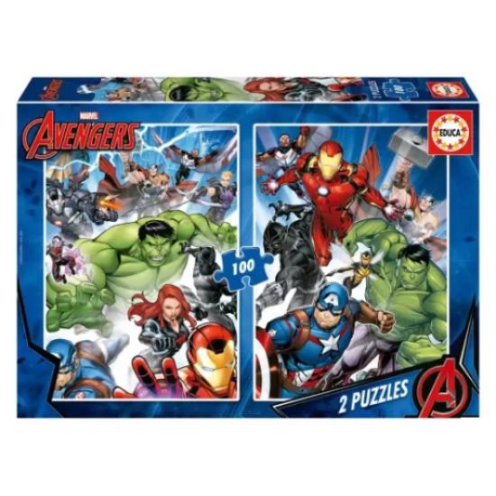Puzle 100p x 2 Avengers | 8412668196797