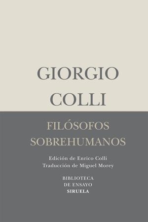 Filósofos sobrehumanos | 9788498414462 | Giorgio Colli