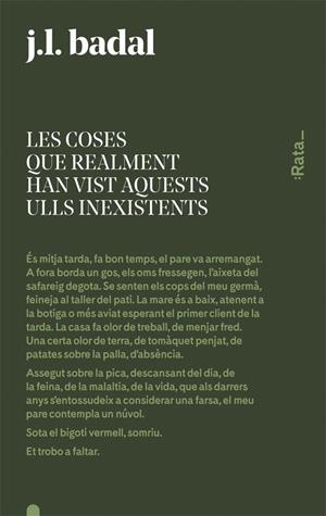 Coses que realment han vist aquests ulls inexistents | 9788416738144 | J.L. Badal