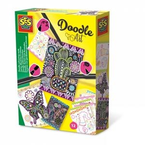 Doodle Art. Tarjetas con  garabatos para colorear | 8710341140137