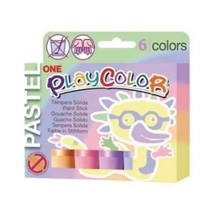 Tèmpera sòlida 6c playcolor pastel | 8414213184013