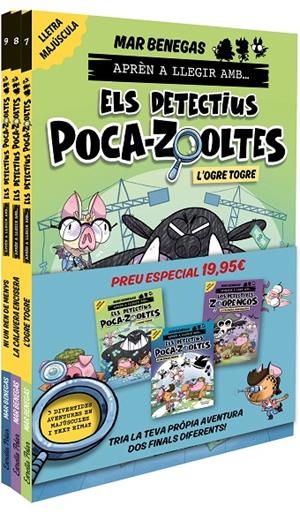 Pack Aprèn a llegir amb... Els detectius Poca-zooltes!  7,8 i 9: En lletra MAJÚS | 9791387782955 | Benegas, Mar