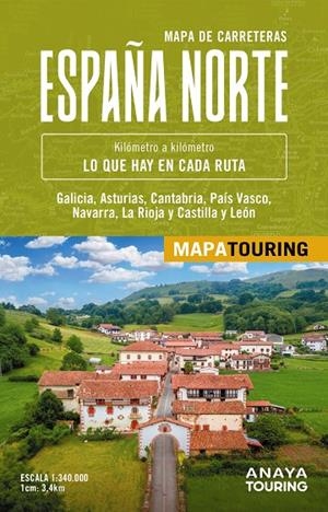 Mapa de carreteras de España Norte 1:340.000 | 9788491589976 | Anaya Touring