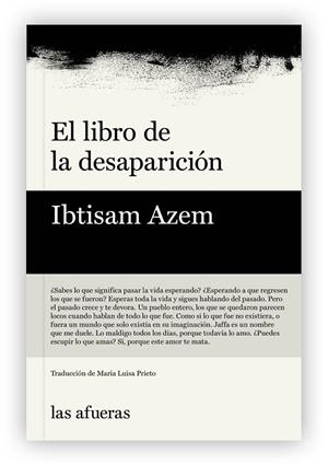 El libro de la desaparición | 9791399131123 | Ibtisam Azem